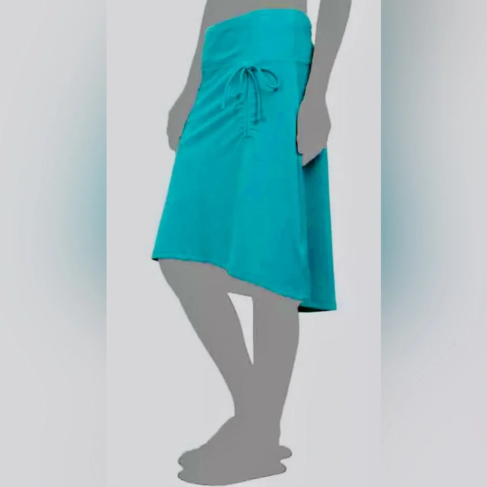 NWT North Face Cypress skirt size M teal blue ruched activewear outdoor comfy